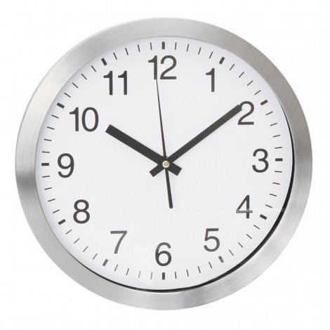 Wall Clock 30cm Steel with white face- Eco R Us